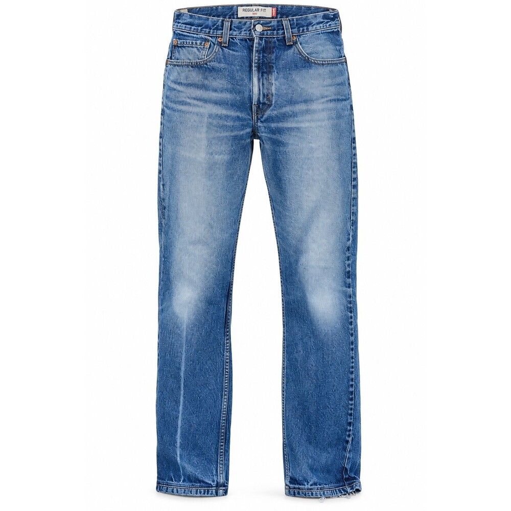 Levis 505 Men's 32 x 34 Jeans Regular Fit Straight Leg Denim 100% Cotton Red Tab